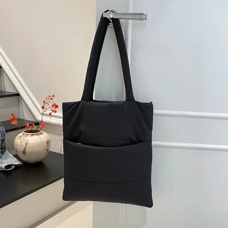 Large Cotton Tote Bag – Korean Style Shoulder & Underarm Bag