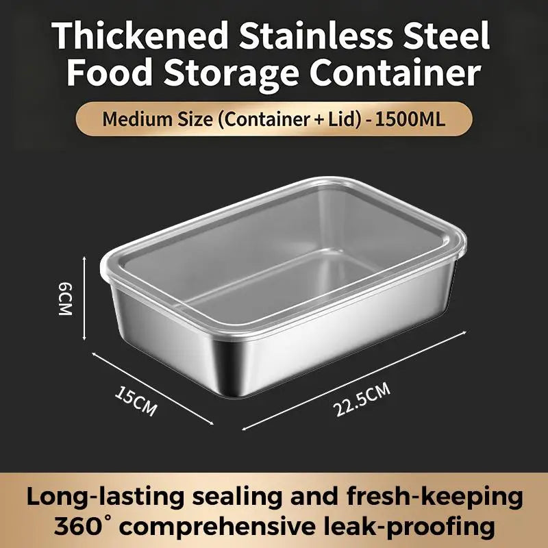 Stainless Steel Food Storage Container with Airtight Lid
