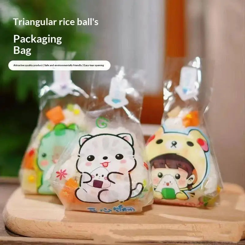 Onigiri Triangle Disposable Bags 50Pcs – BPA-Free Food Wrap