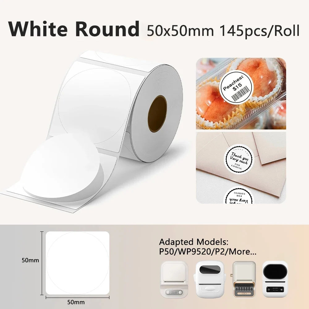 Marklife Thermal Label Rolls – Waterproof Self-Adhesive Stickers