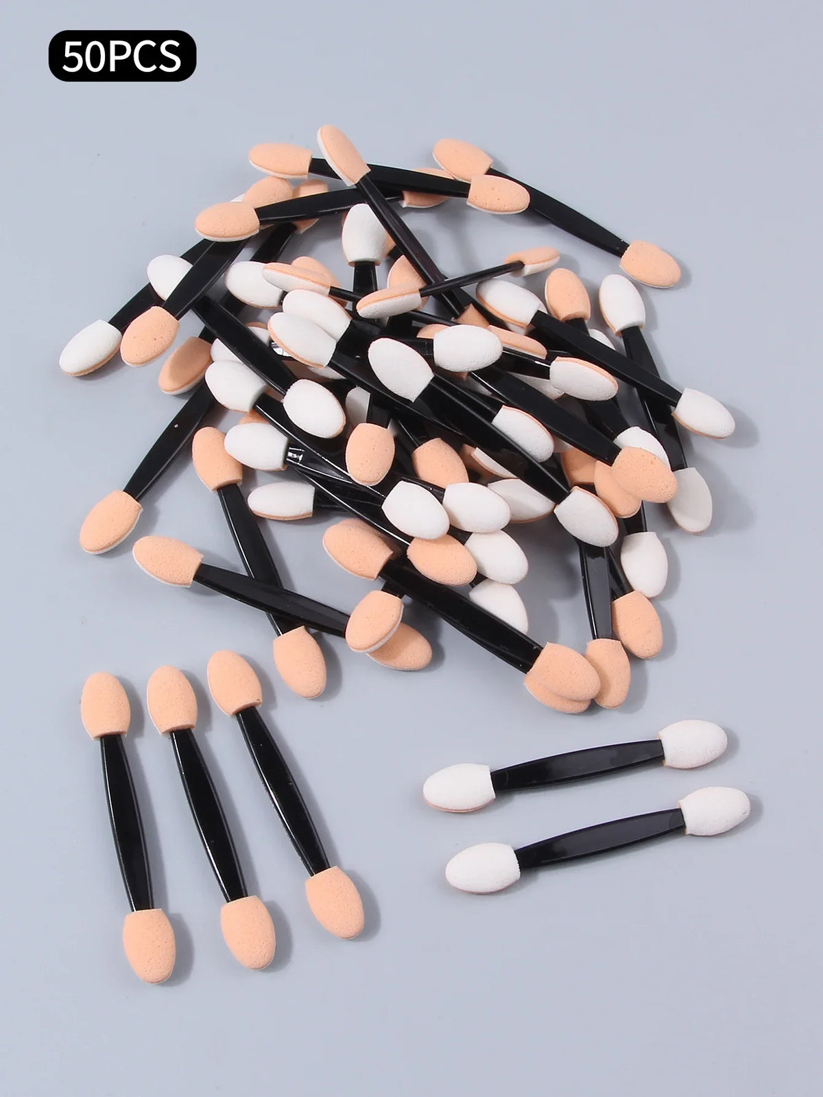 50Pcs Disposable Double-End Sponge Eyeshadow Applicators