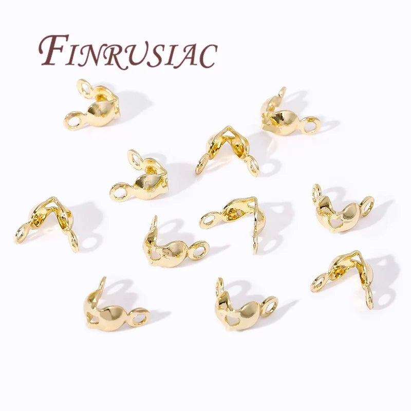 18K Gold Plated Crimp Bead Covers 3.2mm & 4mm | DIY Jewelry