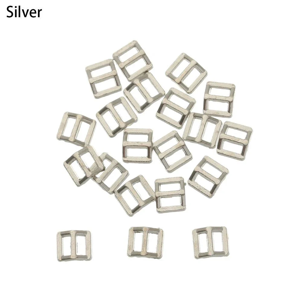20pcs Mini 3mm Metal Tri-Glide Buckles – DIY Doll Bags & Belts