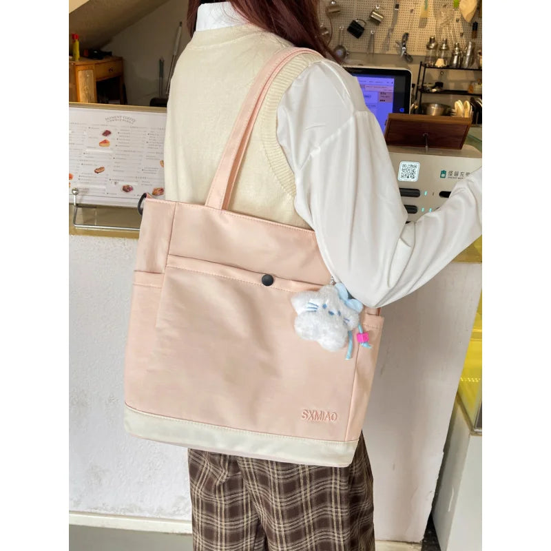 Large Canvas Shoulder Tote Bag for Women – Lightweight