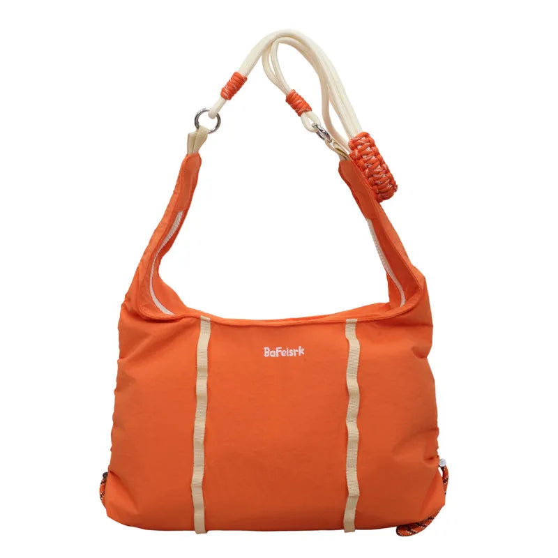 Korean-Style Large Capacity Nylon Tote Bag for Women