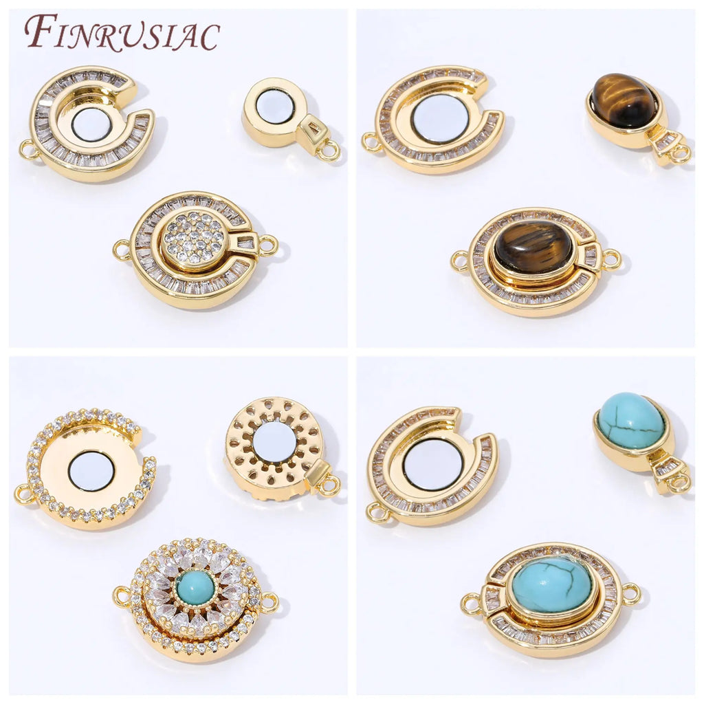 18K Gold Plated Magnetic Clasp | DIY Bracelet Connector