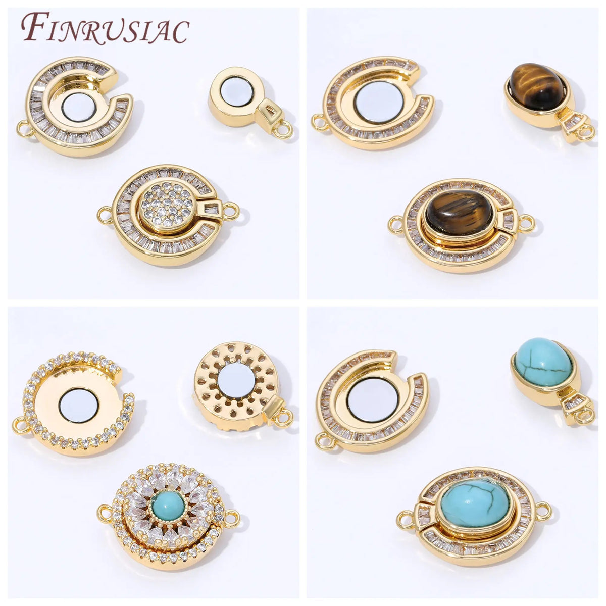 18K Gold Plated Magnetic Clasp | DIY Bracelet Connector