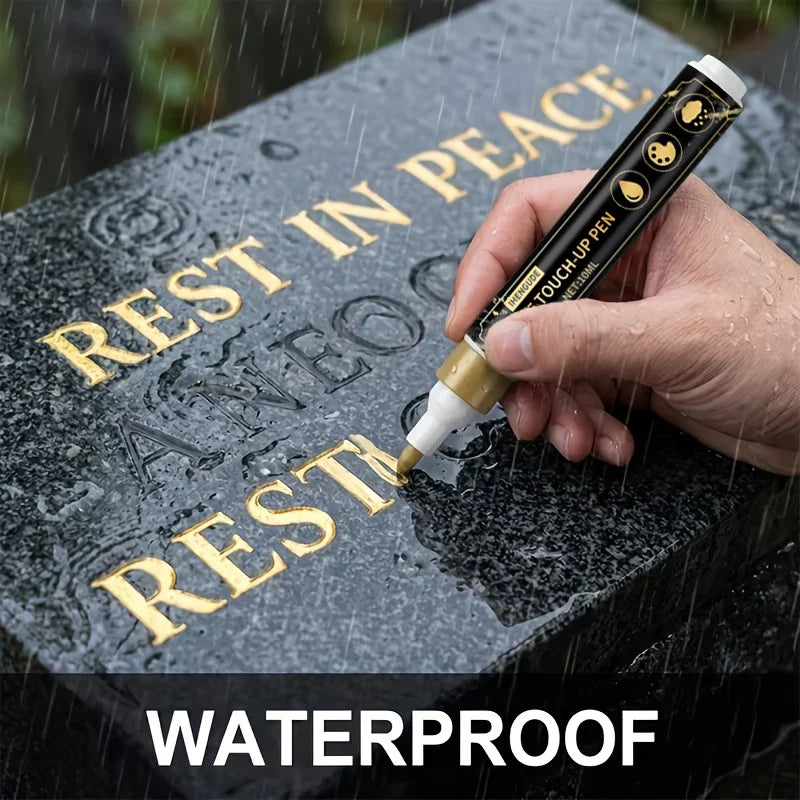 Golden Tombstone Marker Pen – Restore Granite & Marble Text