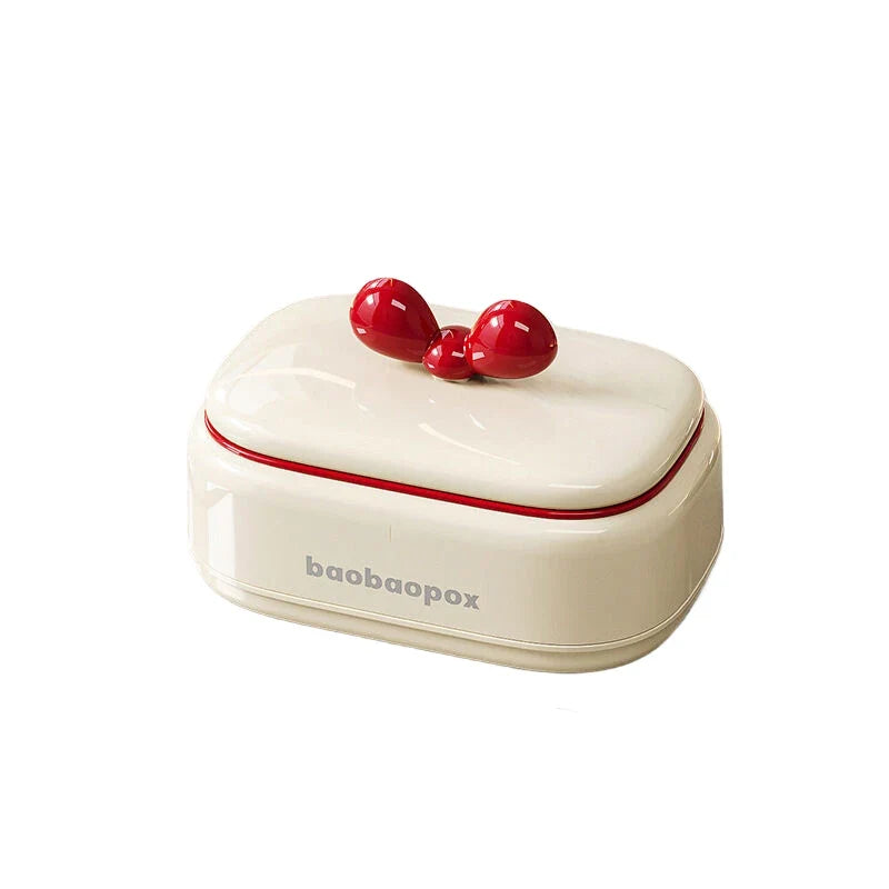 Leakproof Travel Soap Dish with Lid & Draining Layer