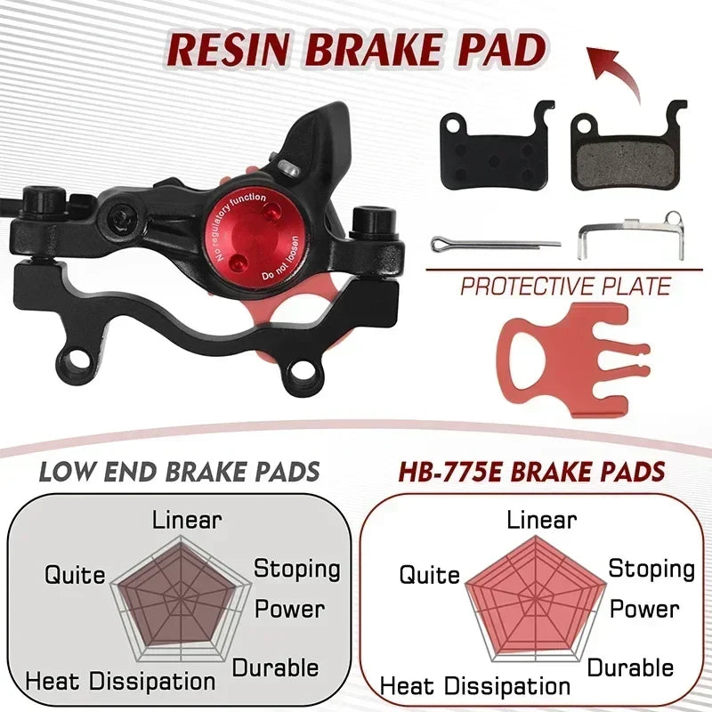 ZOOM HB775E Hydraulic Disc Brake Set 2-Piston MTB E-Bike BMX