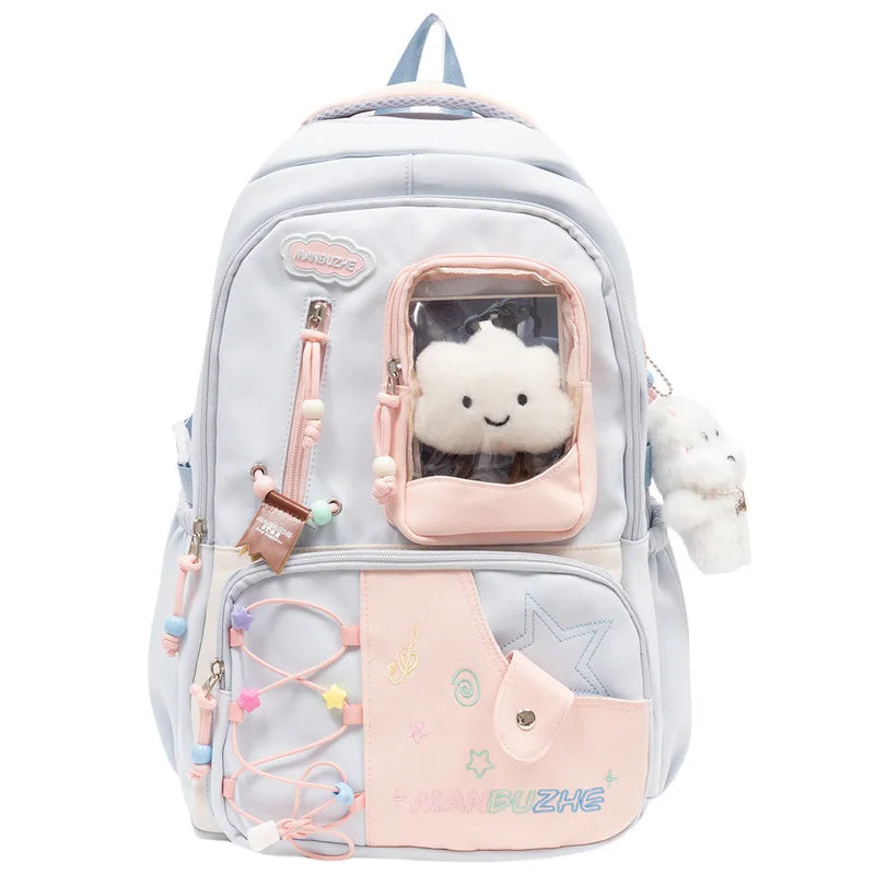 Nixie Large Capacity Dopamine-Inspired Stylish Backpack for Girls