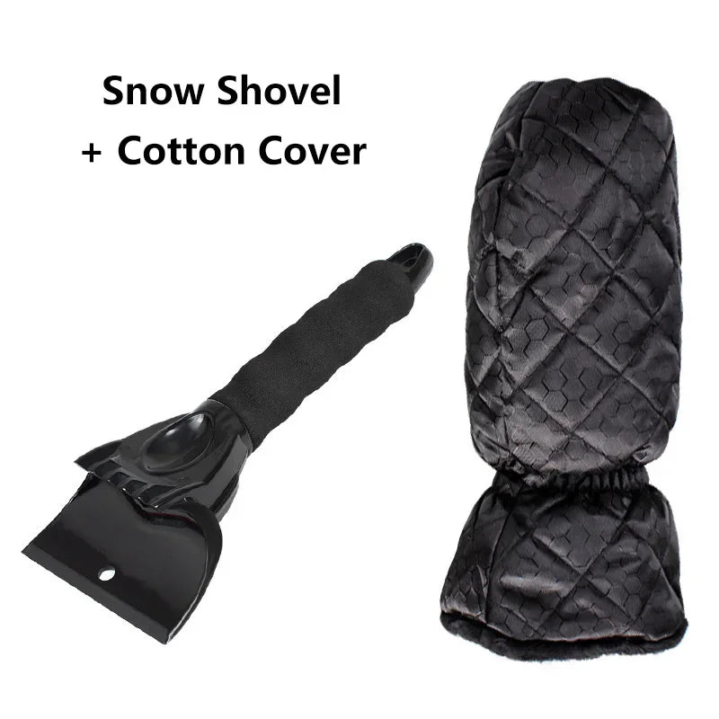 2-in-1 Car Ice Scraper Mitt | Waterproof Windshield Snow Tool