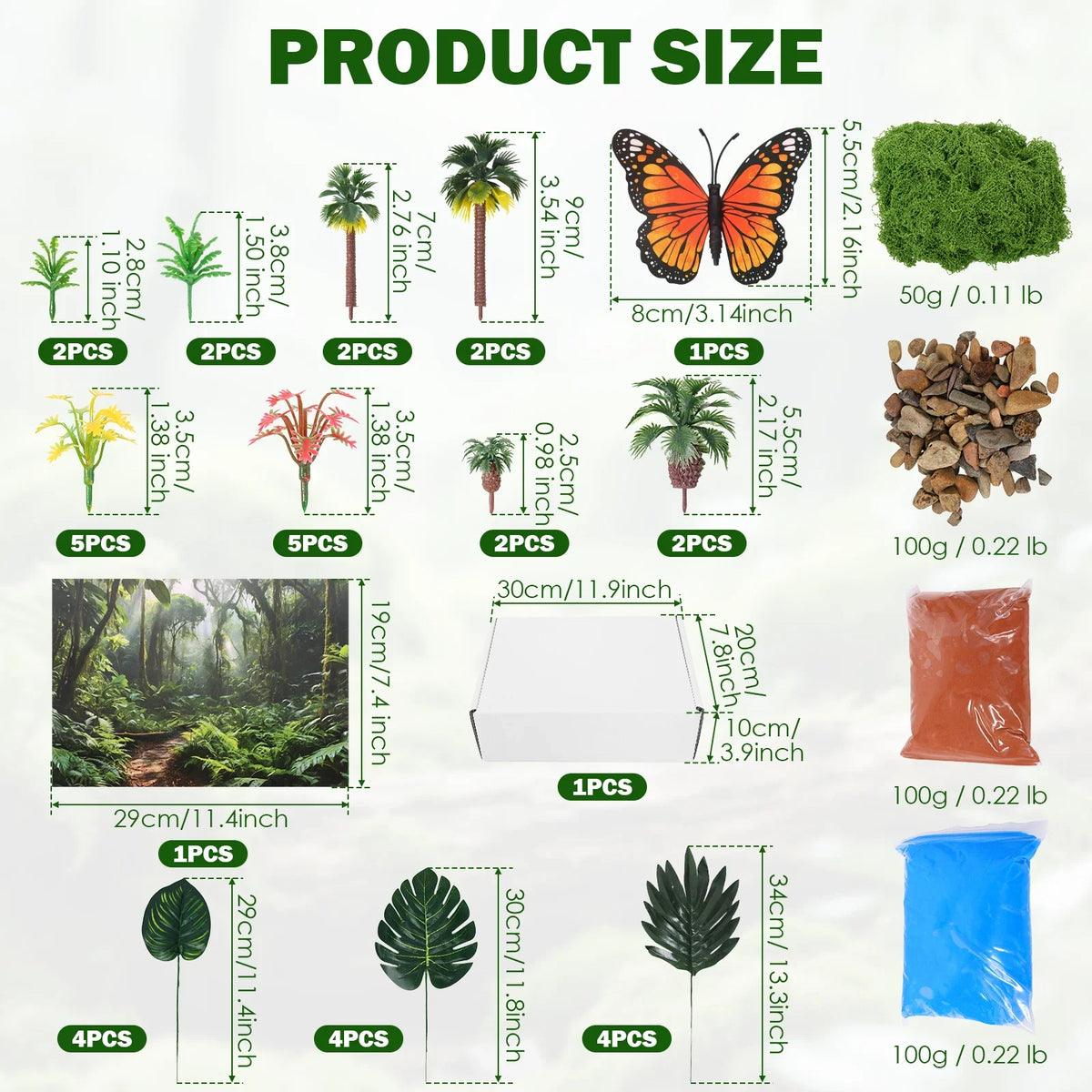 Jungle Rainforest Diorama Kit – DIY Craft Scenery Set