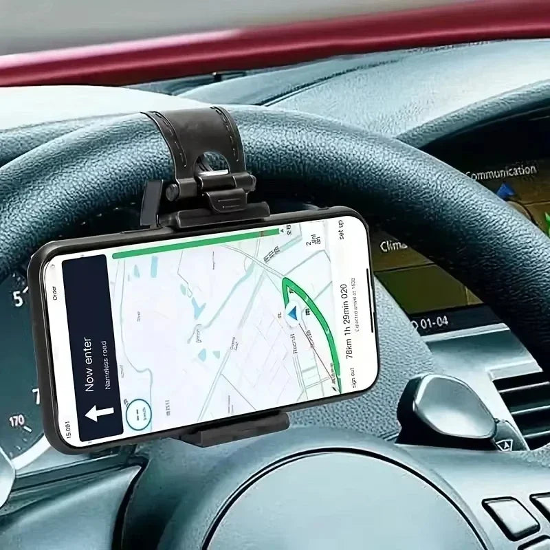 Universal Steering Wheel Car Phone Holder – Telescopic Clip
