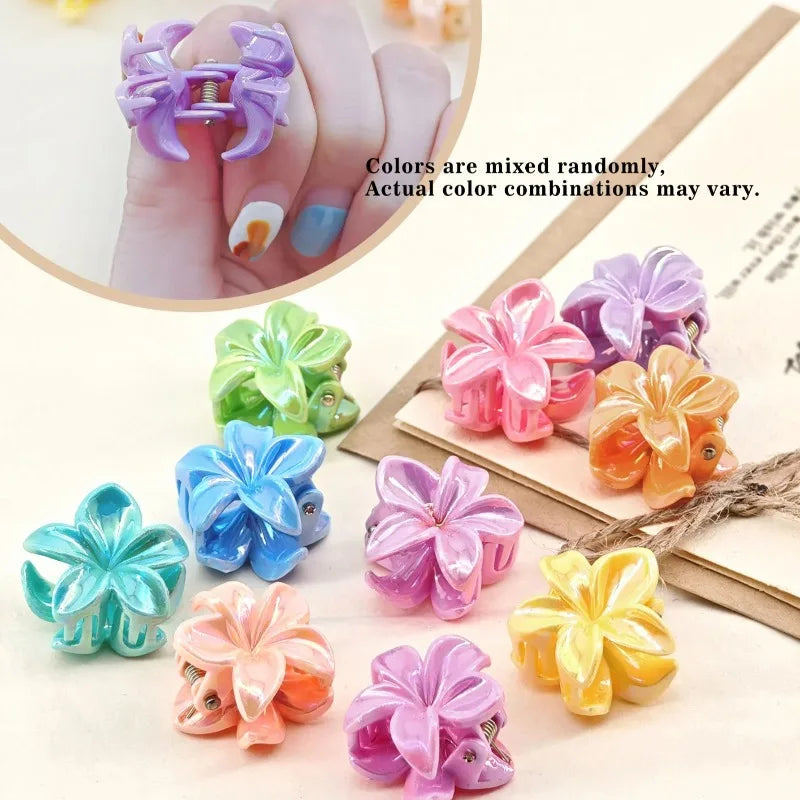 10pcs Daffodil Flower Hair Clips Y2K Bohemian Braiding Cuffs
