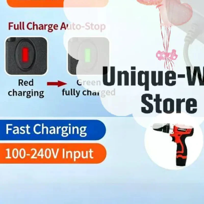 21V Smart Fast Charger for Cordless Drill & Power Tool Batteries