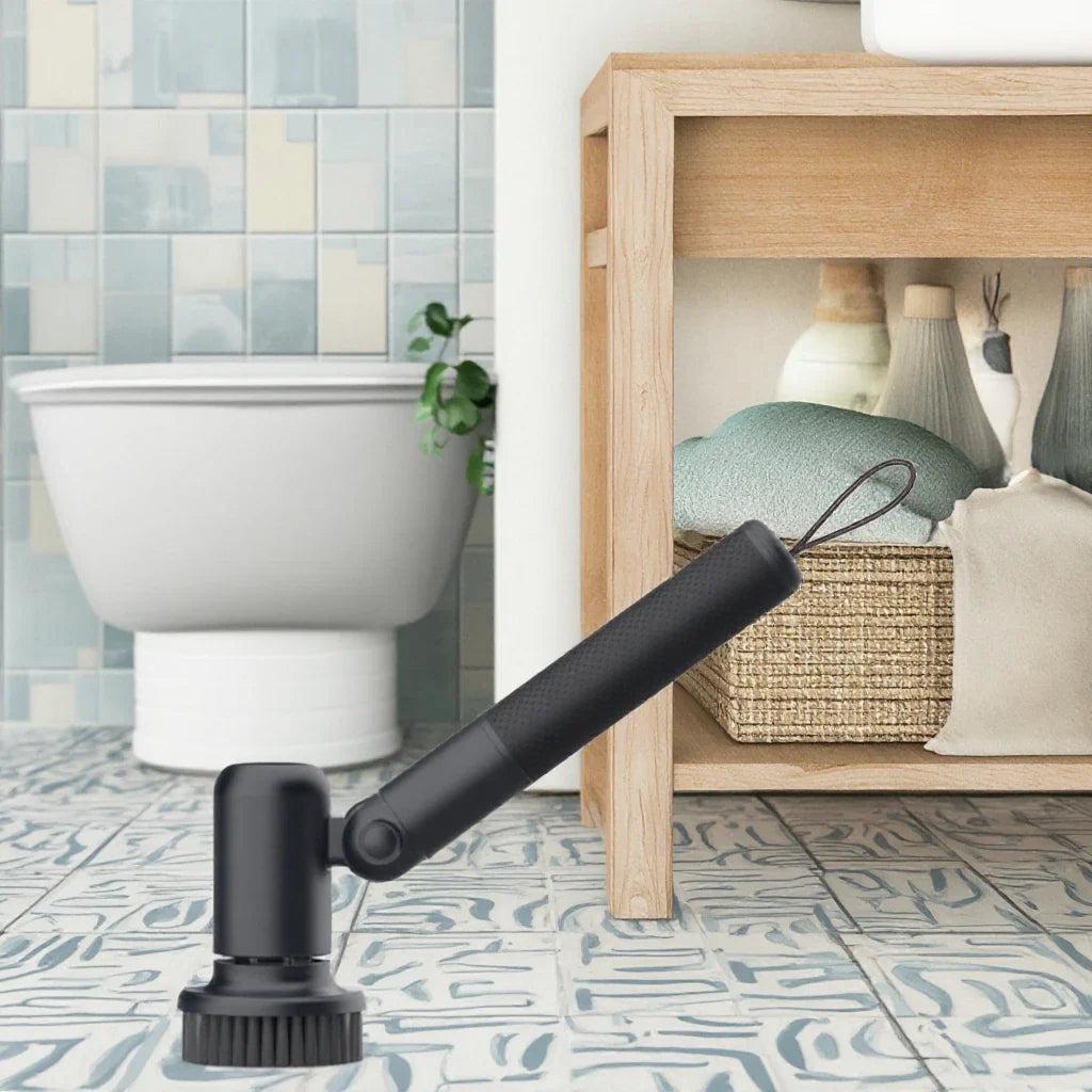 7-in-1 Rechargeable Electric Spin Scrubber with Extension Pole
