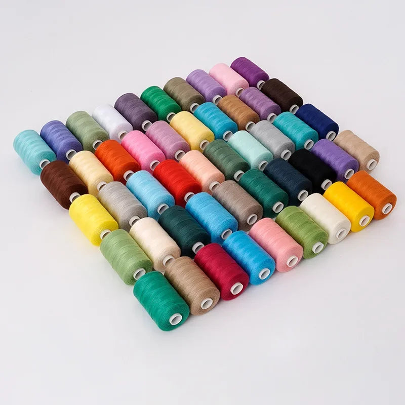49-Color Polyester Sewing Thread Set – 1000 Yards Per Spool