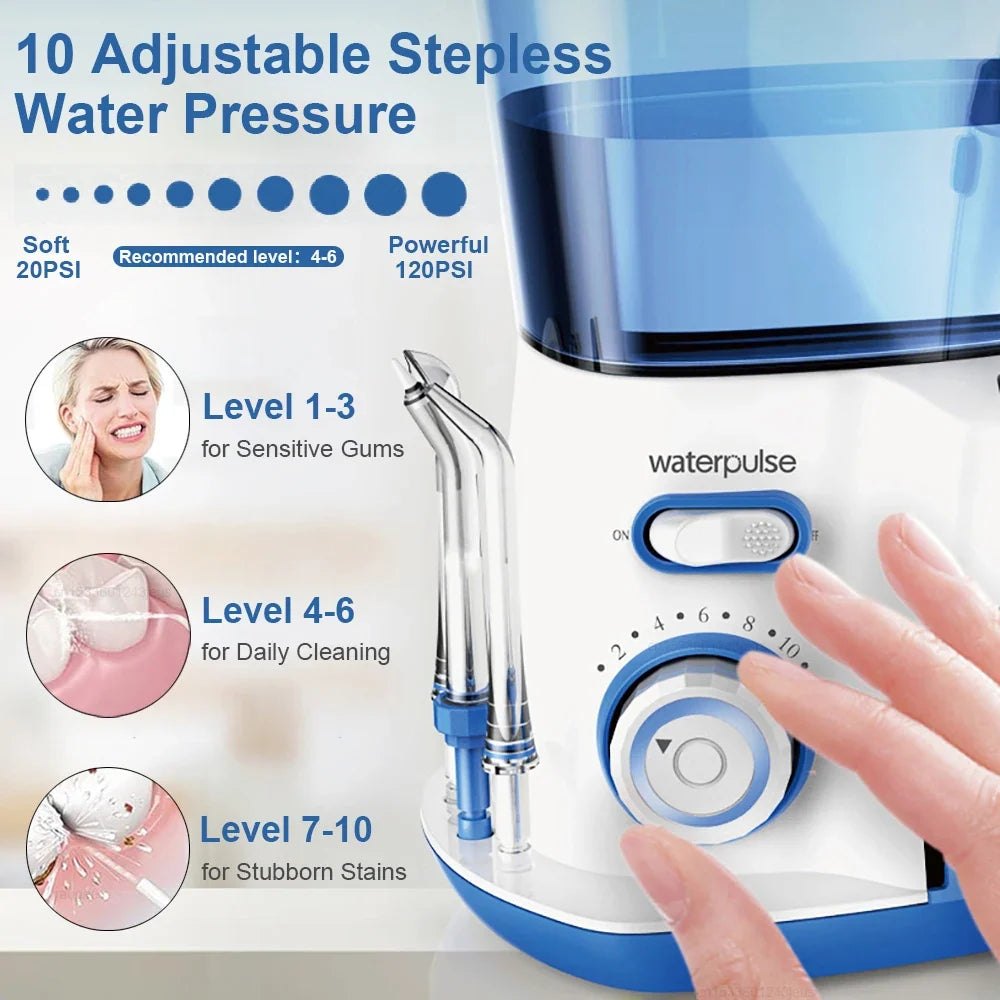 Raugee 800ml Electric Water Flosser Oral Irrigator | 5 Nozzles