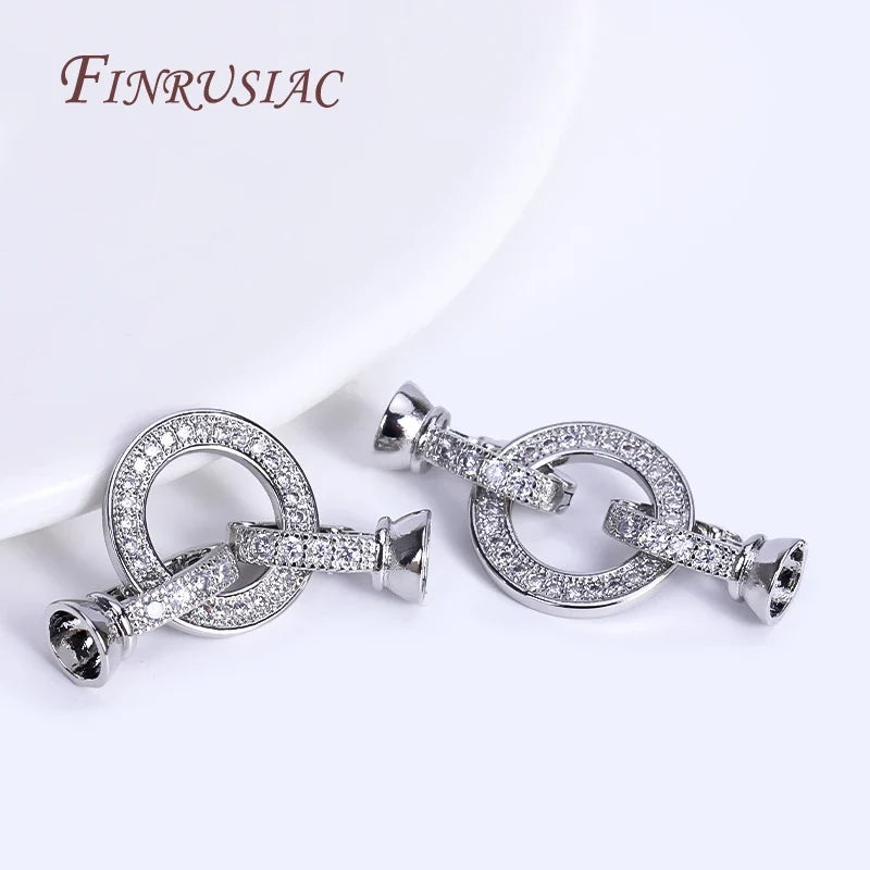 18K Gold Plated Zircon Bead Clasps – Pearl Jewelry Making