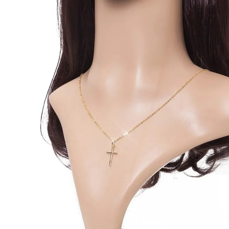 2pcs Unisex Pendant Necklace Set – Gold & Silver Alloy