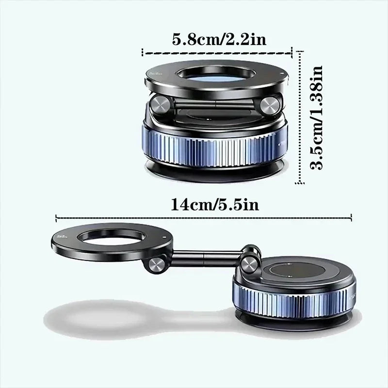 Magnetic Vacuum Car Phone Mount – 360° Adjustable Holder Stand