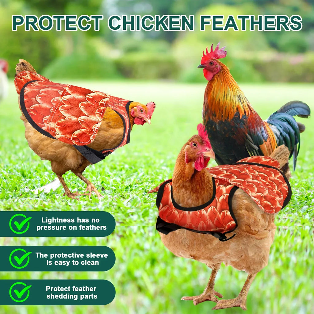3-Pack Waterproof Chicken Saddle Apron – Adjustable Hen Protector