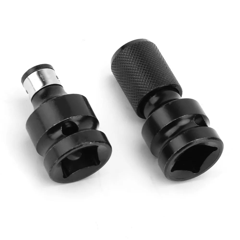 2pcs 1/2 to 1/4" Hex Telescopic Quick Release Adapter Set
