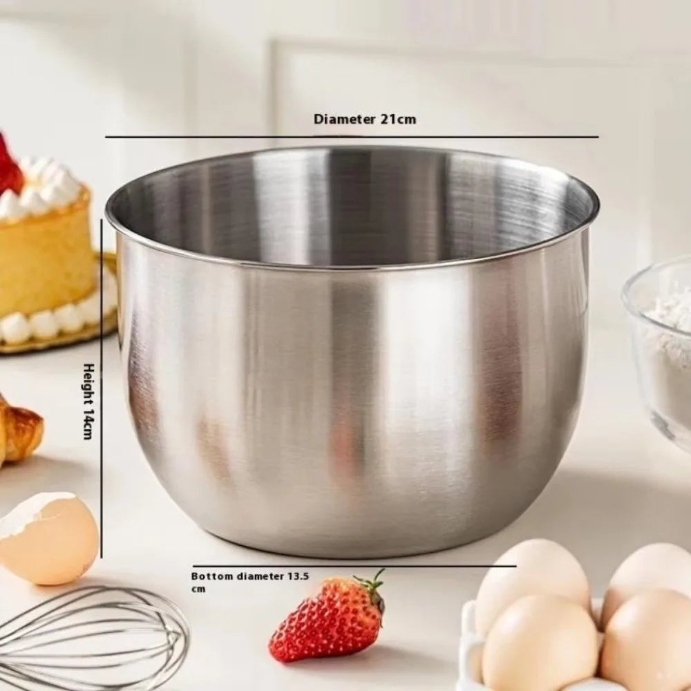 Stainless Steel Mixing Bowl – Deep Splash-Proof Design, S–XL