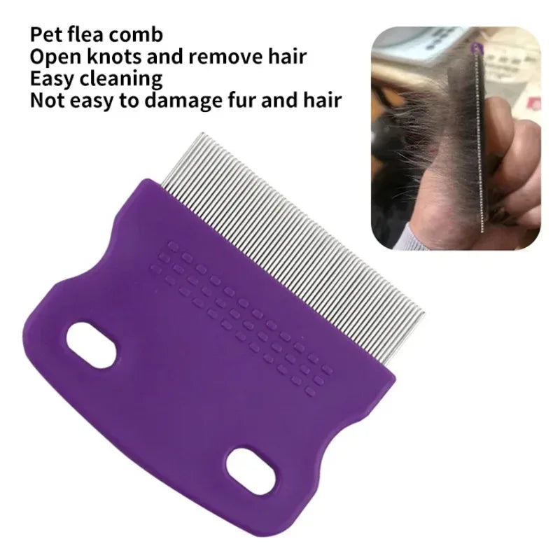 Pet Fine Tooth Grooming Comb – Detangling & Flea Remover
