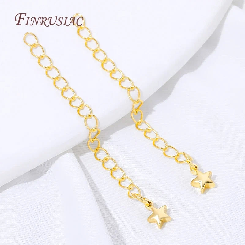 18K Gold Plated Star Chain Extender – Oval Cable Extension