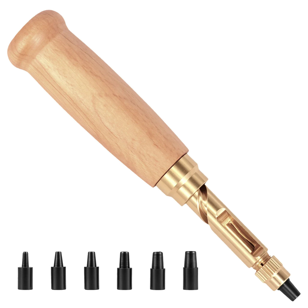 Japanese Screw Leather Hole Punch Tool Kit – 6 Tips, DIY Crafts