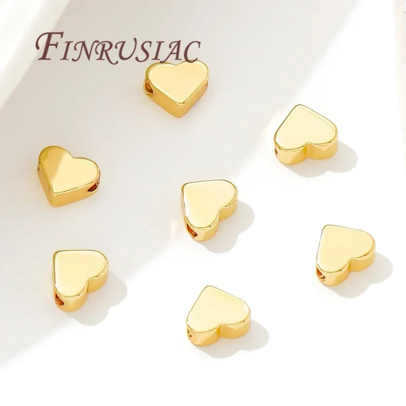Heart Spacer Beads 18K Gold Plated – DIY Jewelry Findings