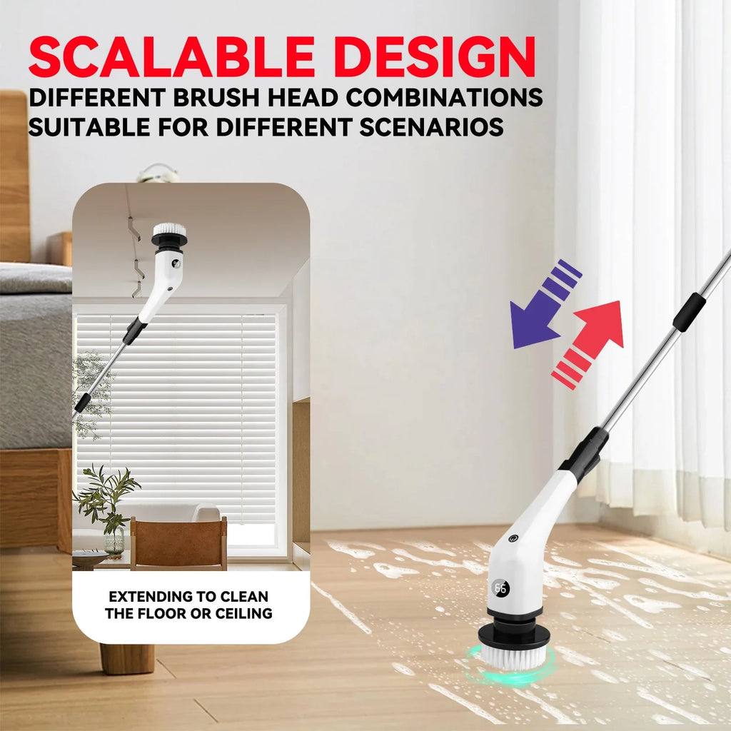 DUTRIEUX Cordless Electric Spin Scrubber – Extendable Power Brush