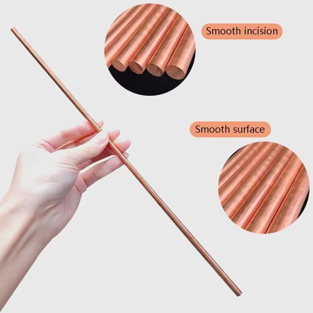 T2 Copper Round Bar Rod 2–10mm Diameter 500mm | DIY Metal
