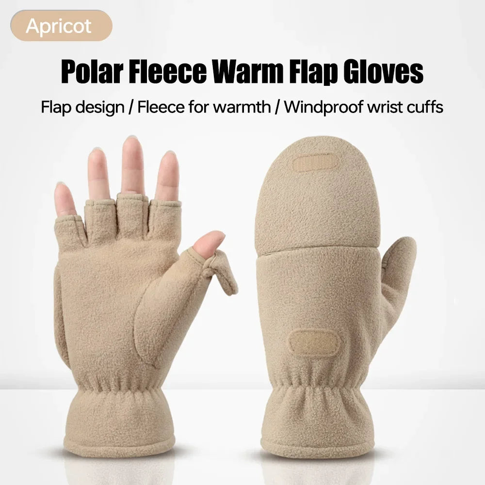 Winter Convertible Fleece Cycling Gloves | Flip-Top Mittens