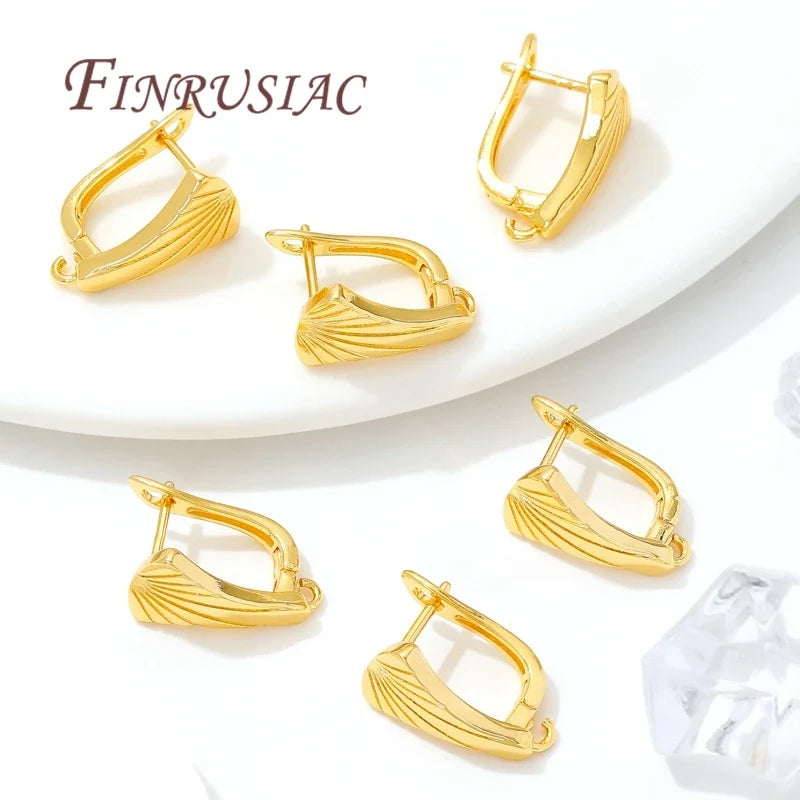 Gold-Plated Brass Earring Hooks & Clasps | DIY Jewelry Findings