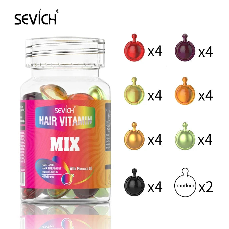 Sevich Hair Vitamin Capsules – Keratin & Moroccan Oil Serum
