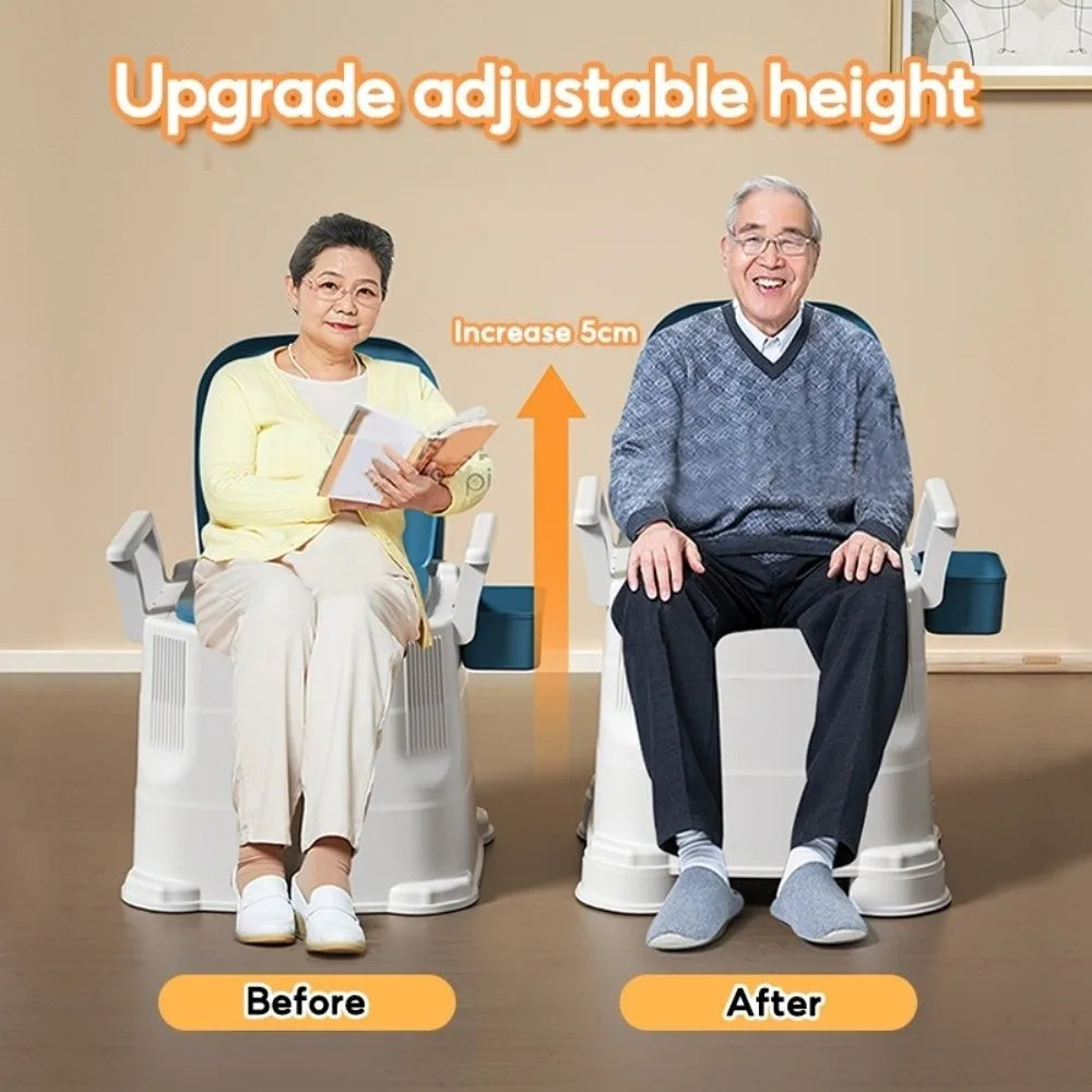 Portable Commode Chair | Non-Slip Toilet Seat with Bowl