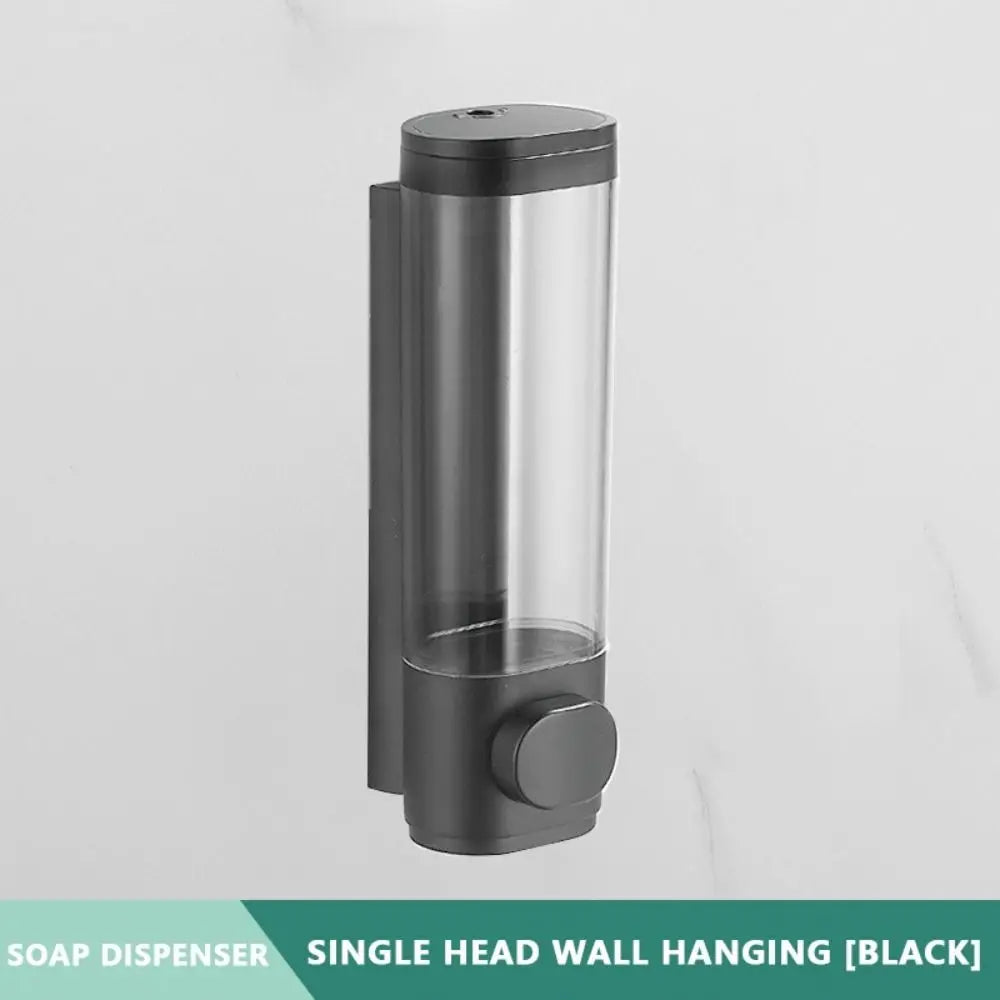 Wall-Mounted Manual Soap Dispenser – ABS Plastic White & Black