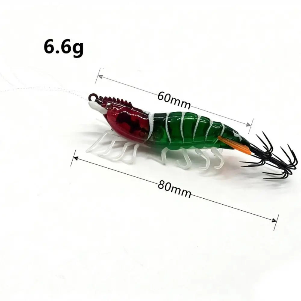 Squid Jig Wood Shrimp Lure 80mm 6.6g – Sinking Sea Fishing