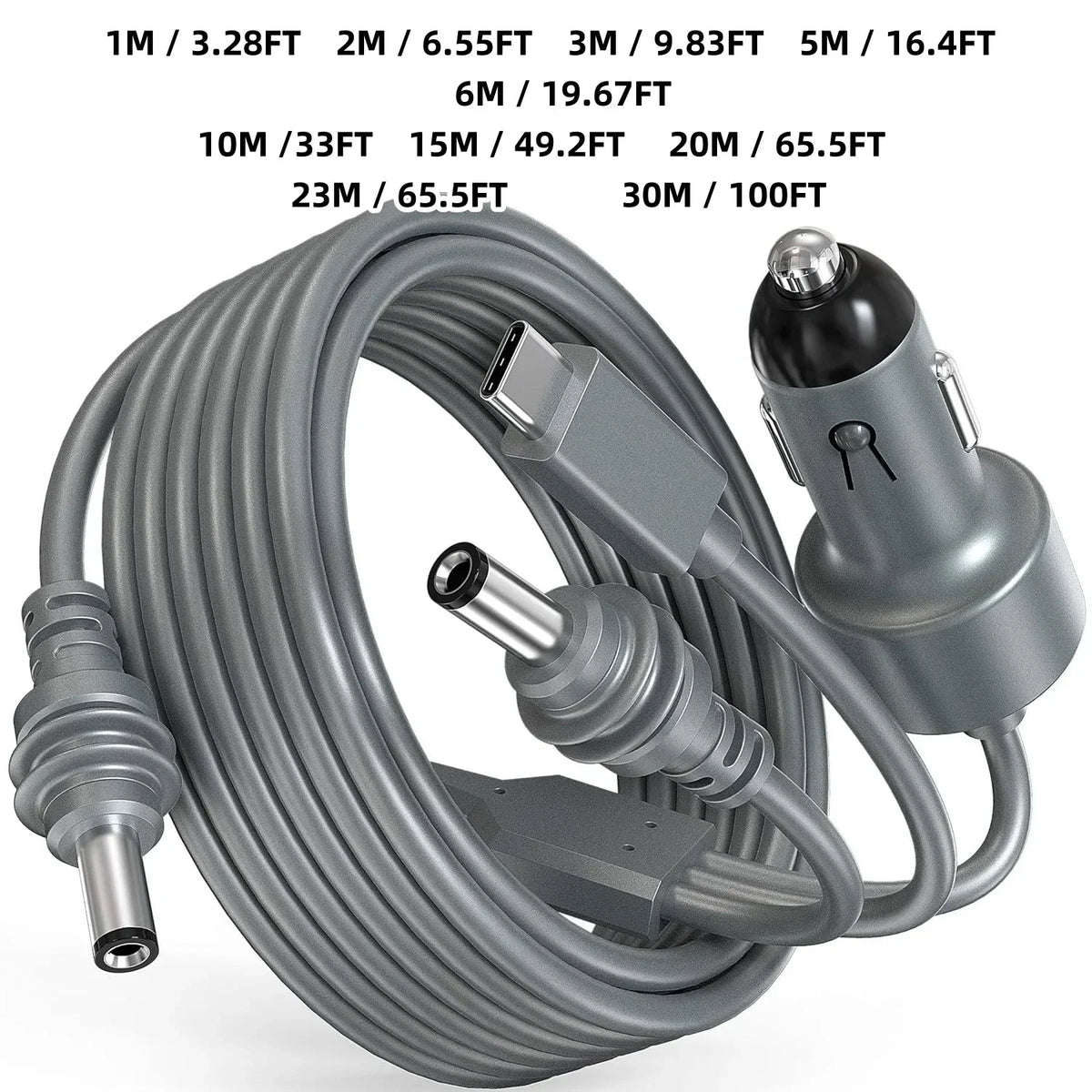 3-in-1 Starlink Mini Power Cable – USB-C, Car & DC to DC