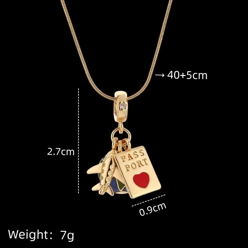 Women's Gold Minimalist Clavicle Pendant Necklace | Zirconia