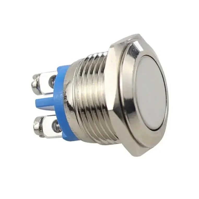 16mm Waterproof Momentary Push Button Switch – 12V Metal