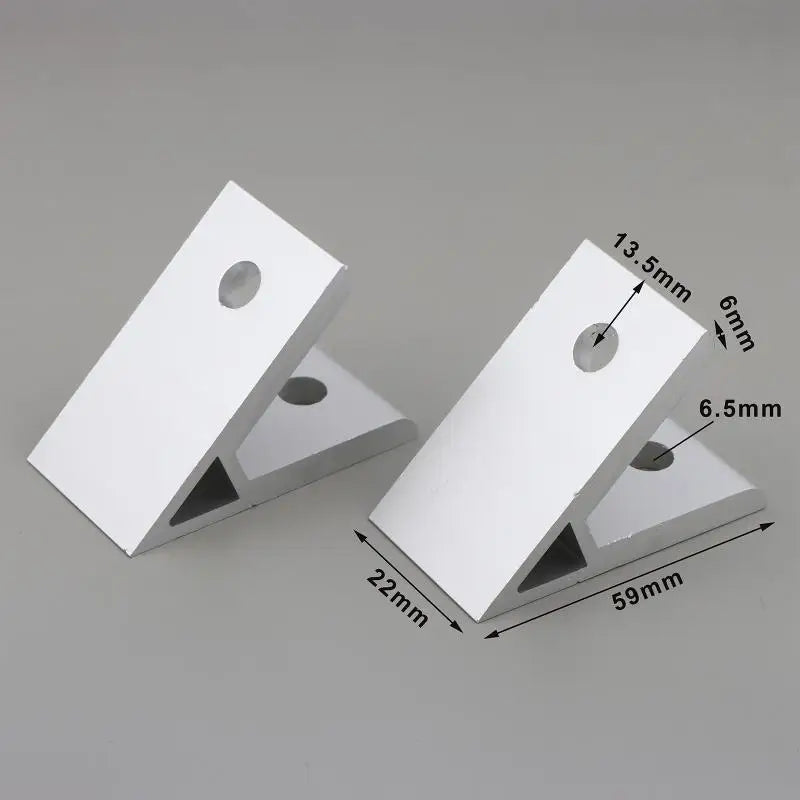 2Pcs 45° Corner Bracket for 2020–8080 Aluminum Extrusion Profile