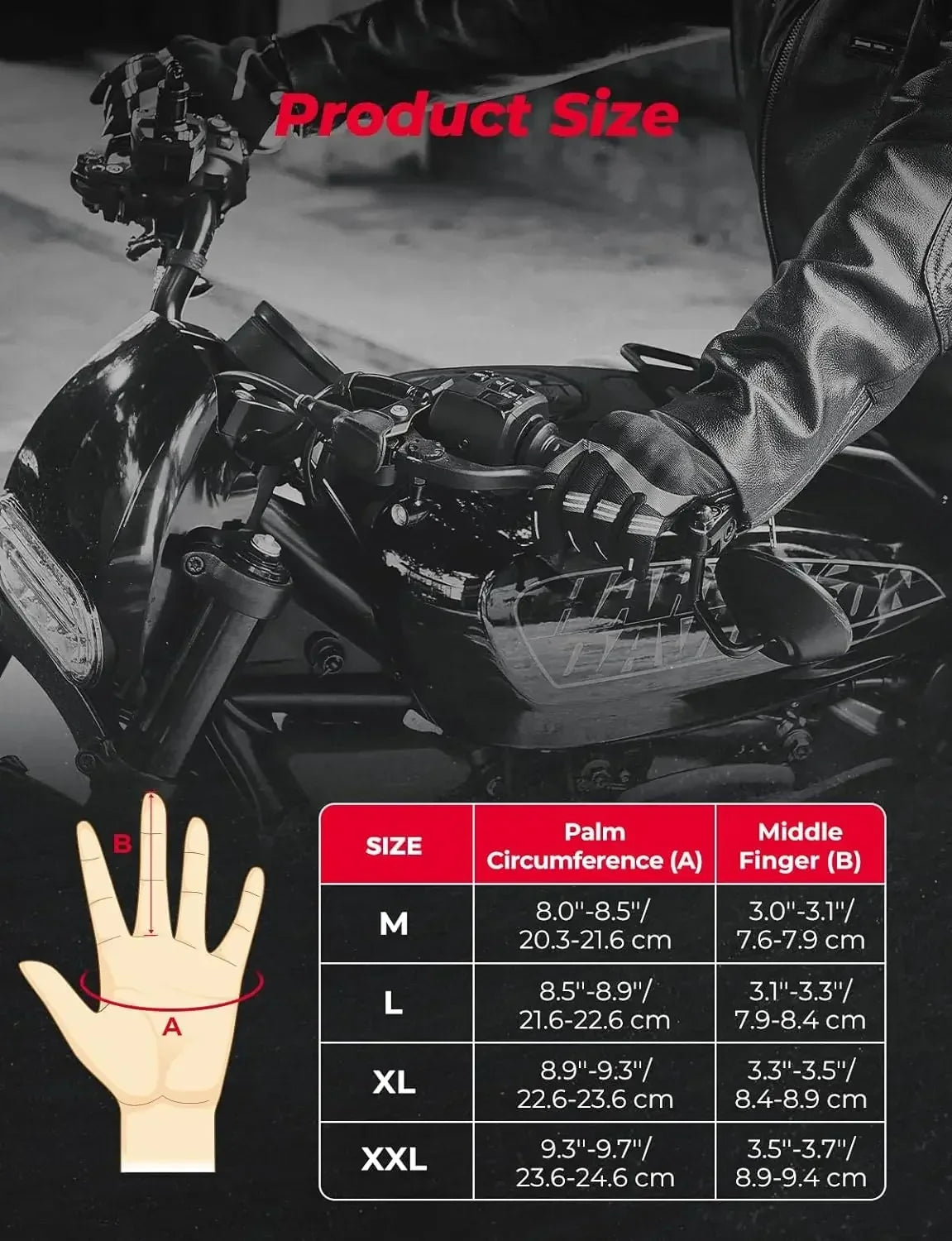 KEMITOUR Summer Motorcycle Gloves Hard Knuckle Touchscreen Moto