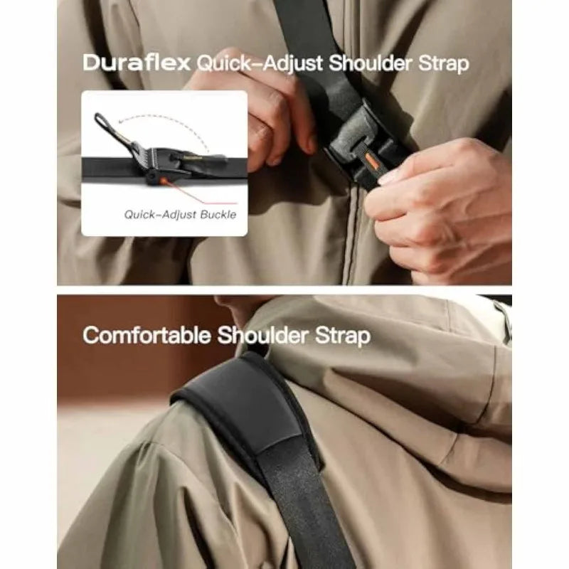 Men's Waterproof Crossbody Shoulder Bag – Daily Use Polyester
