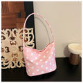 Women's Polka Dot Shoulder Bag – Water-Resistant Oxford Tote