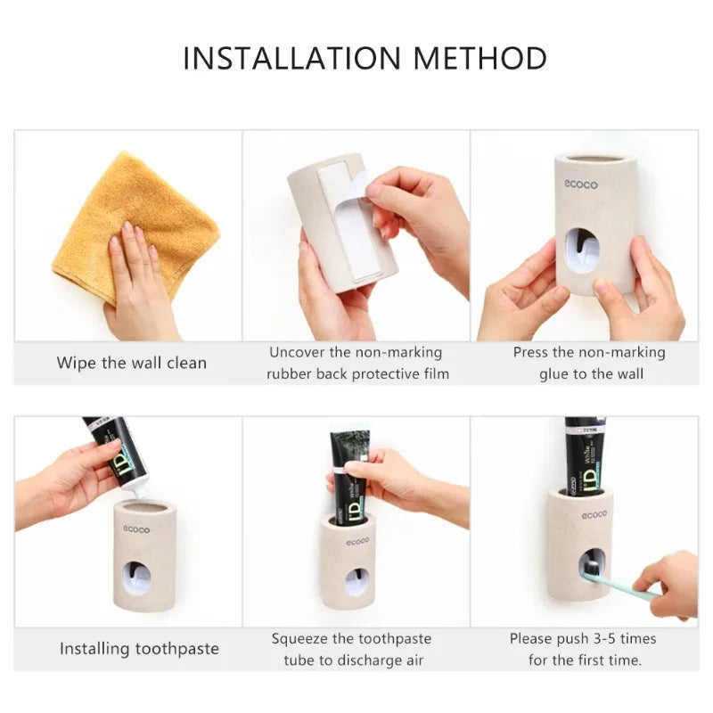 Hands-Free Automatic Toothpaste Dispenser & Squeezer