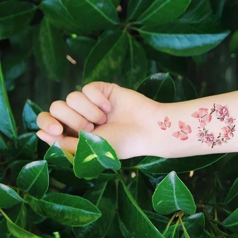 Waterproof Temporary Tattoo Stickers – Floral & Butterfly